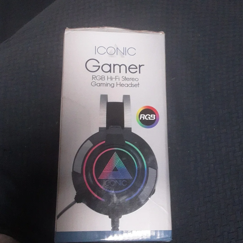 ICONIC London Black Gaming Headset with RGB Lighting